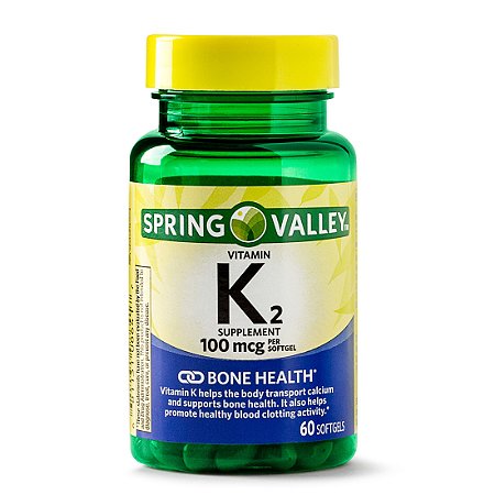 Spring Valley Vitamin K2 Supplement 100 mcg