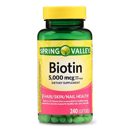 Spring Valley Biotin Softgels 5.000mcg