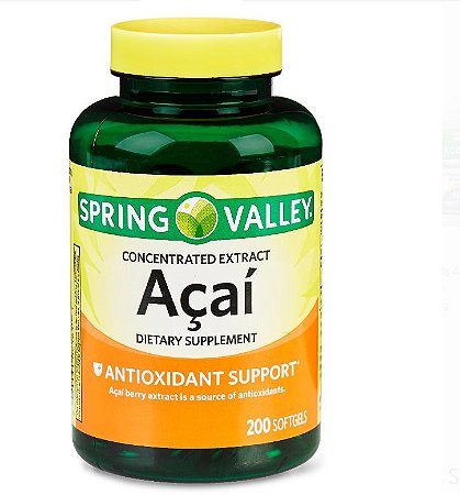 Spring Valley Acai Extract Softgels, 50 mg
