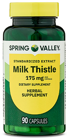 Spring Valley Standardized Extract Milk Thistle Dietary Supplement Capsules, 175 mg