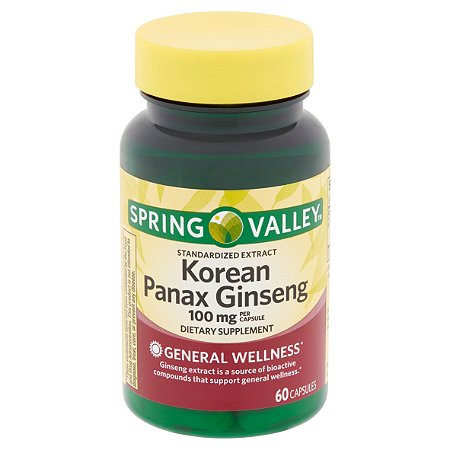 Spring Valley Korean Panax Ginseng Capsules 100 mg