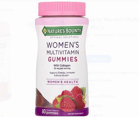 Nature's Bounty Women's Multivitamin Gummies Raspberry