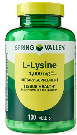 Spring Valley L-Lysine Dietary Supplement Tablets for Tissue Health, 1000 mg