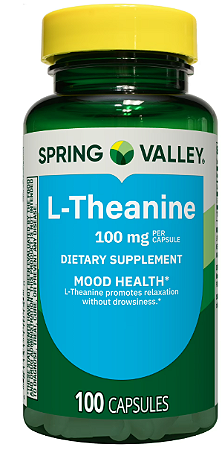 Spring Valley L-Theanine Dietary Supplement Capsules for Mood Support, 100 mg