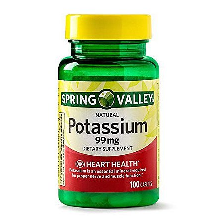 Spring Valley Potassium Caplets 99mg