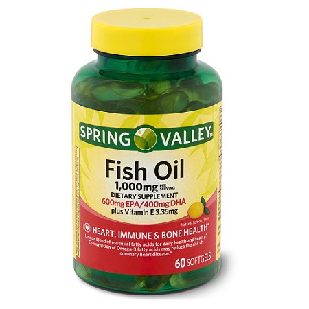 Spring Valley Fish Oil Softgels 1000mg
