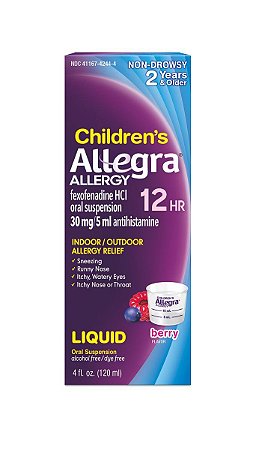 Allegra Children's 12 Hour Allergy Relief 30mg Oral Suspension Berry