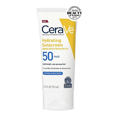 CeraVe 100% Mineral Sunscreen Face - SPF 50