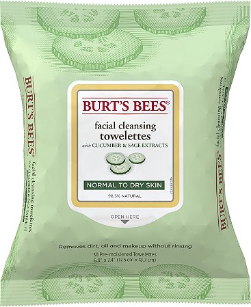 Burt's Bees Makeup Remover Wipes For Normal To Dry Skin, Cucumber And Sage