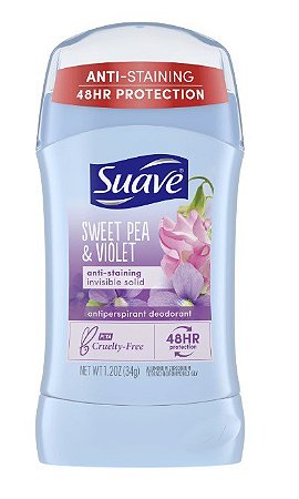 Suave Naturals Anti-Perspirant Deodorant Invisible Solid Sweet Pea and Violet