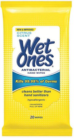 Wet Ones Antibacterial Hand Wipes Citrus Scent