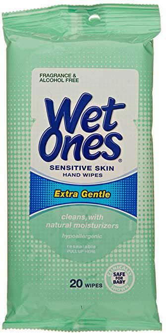 Wet Ones Sensitive Skin Hand Wipes Travel Pack