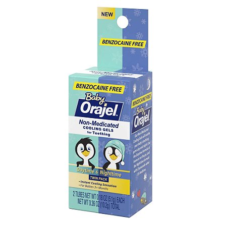 Orajel Baby Daytime and Nighttime Non-Medicated Cooling Gels for Teething