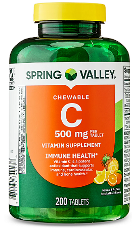 Spring Valley Vitamin C Dietary Supplement, Tropical Fruit, 500 mg