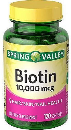 Spring Valley Biotin Softgels 10,000mcg