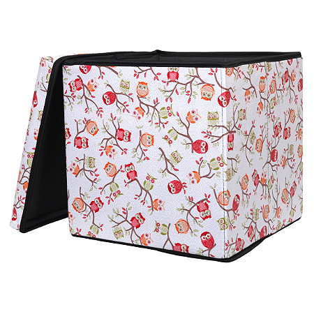 Puff dobrável - baú porta objetos - varias estampas