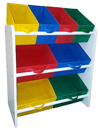 Organizador Infantil Porta Brinquedos Montessoriano - 8 Caixas