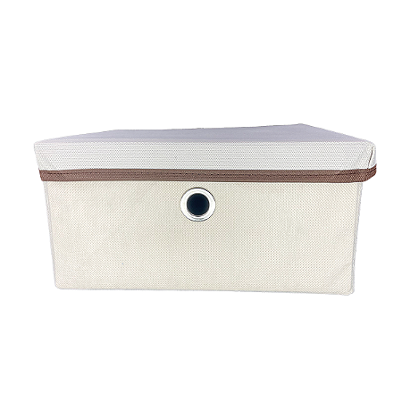 Caixa Organizadora Com Tampa Puxador Alça ou Ilhós Tamanho Médio