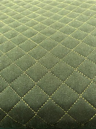 TECIDO MATELASSADO SARJA VERDE RETO - PREÇO DE 0,50 x 1,50MT