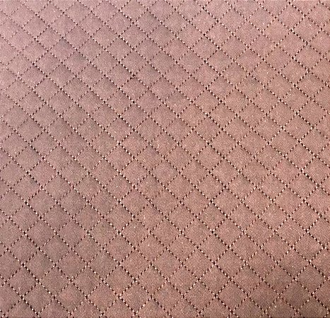 TECIDO MATELASSADO SARJA MARROM CAFÉ MINI RETO - PREÇO DE 0,50 x 1,50MT