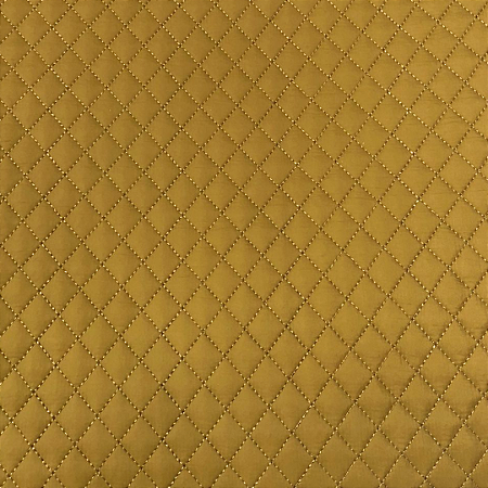 TECIDO MATELASSADO NYLON IMPERMEÁVEL MOSTARDA QUILT MINI RETO - PREÇO DE 0,50 X 1,45