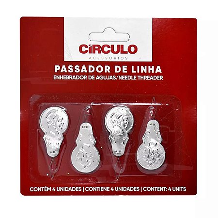 PASSADOR DE LINHA CIRCULO ALUMINIO - Kit com 4 unid.