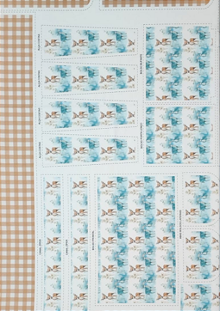 PAINEL MOCHILA MATERNIDADE SARJA IMPERMEÁVEL 100% ALGODÃO 1000 TONS - ANIMAIS NA FLORESTA - PREÇO DE 1,00 x 1,50MT