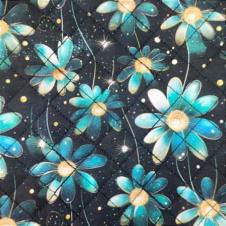 TECIDO MATELASSADO DIGITAL 1000 TONS ESTAMPA CÉU FLORAL QUILT RETO - PREÇO DE 0.50 x 1,50