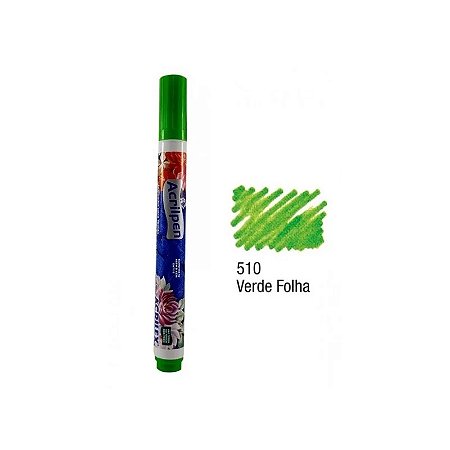 CANETA ACRILPEN ACRILEX-510 VERDE FOLHA