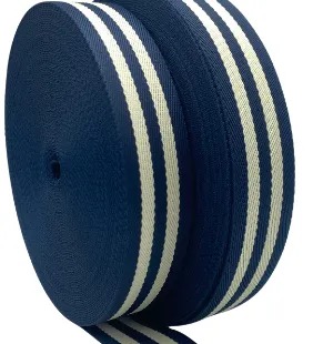 ALÇA CHIC 3 CM MARINHO C/ NATURAL  - 5MTS