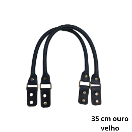 ALÇA FRANCESA MONTANA 35CM- PRETO/OURO VELHO