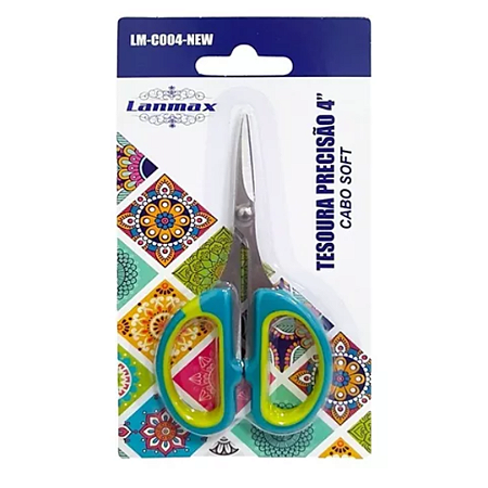 TESOURA DE PRECISÃO 4" LANMAX- CABO SOFT