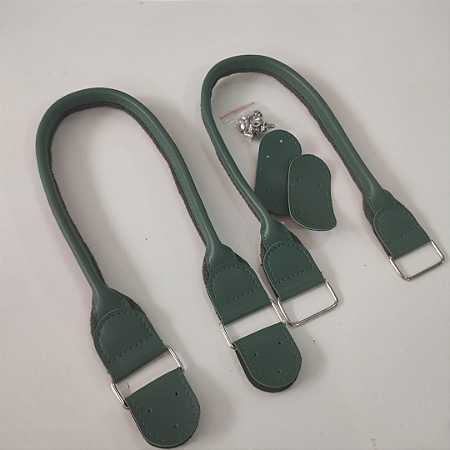 ALÇA FRANCESA MONTANA COM ALGODÃO 55CM- VERDE/PRATA