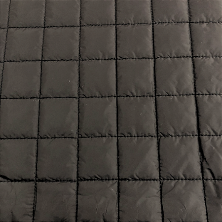 Tecido Metalassado Nylon Preto Quilting Quadrado - 1,00 X 1,40 MT