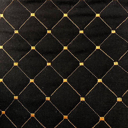 TECIDO MATELASSADO LINHO PRETO QUILT POÁ - PREÇO DE 0,50 x 1,35 MT
