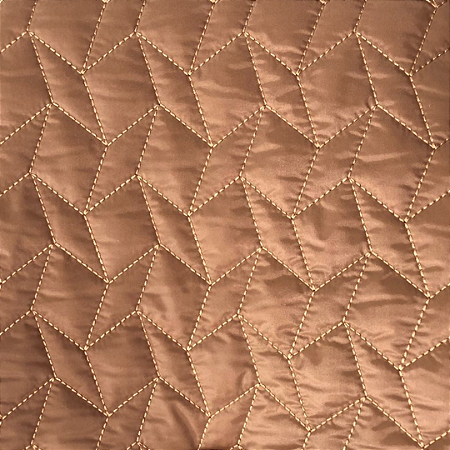 TECIDO MATELASSADO NYLON EMBORRACHADO CASTANHA QUILT 3D  - PREÇO DE 0,50 X 1,45