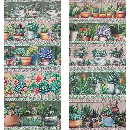 TECIDO 100% ALGODÃO DIGITAL PEDRA NEGRA - BARRADOS CACTOS - PREÇO 0,50M X 1,50