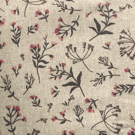 TECIDO LINHO ESTAMPADO FLORAL 04 -  1000TONS - PREÇO DE 1,0 X 1,35MT