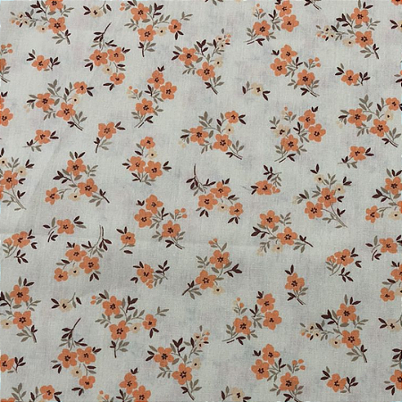 TECIDO 100% ALGODÃO FLORZINHAS FUNDO AMARELO - PREÇO 0,50 X 1,50MT