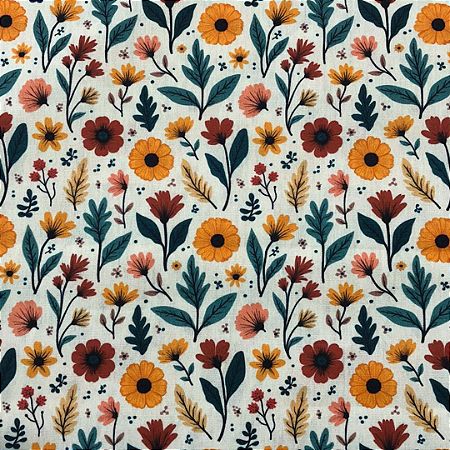TECIDO 100% ALGODÃO FLORES - PREÇO 0,50 X 1,50MT