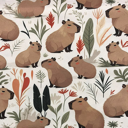 TECIDO DIGITAL MICROFIBRA 400 FIOS 1000 TONS CAPIVARA - PREÇO DE 0,50 x 1,35M