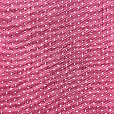 TECIDO 100% ALGODÃO MINI POÁ ROSA CHICLETE- PREÇO DE 0,50 x 1,50MT