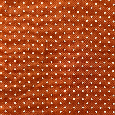 TECIDO 100% ALGODÃO MINI POÁ LARANJA QUEIMADO - PREÇO DE 0,50 x 1,50MT