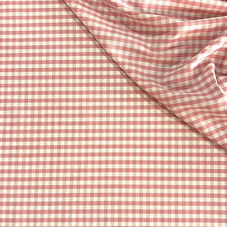 TECIDO 100% ALGODÃO IGARATINGA XADREZ FIO TINTO ROSA - PREÇO 0,50M X 1,50M
