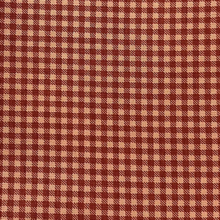 TECIDO 100% ALGODÃO IGARATINGA XADREZ TOM TOM TELHA - PREÇO 0,50M X 1,50M