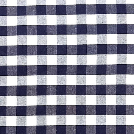 TECIDO MISTO IGARATINGA XADREZ AZUL MARINHO - PREÇO 0,50M X 1,50M