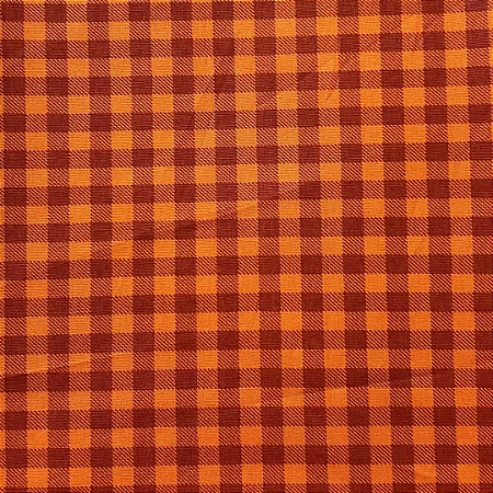 TECIDO 100% ALGODÃO IGARATINGA XADREZ TOM TOM CENOURA - PREÇO 0,50M X 1,50M