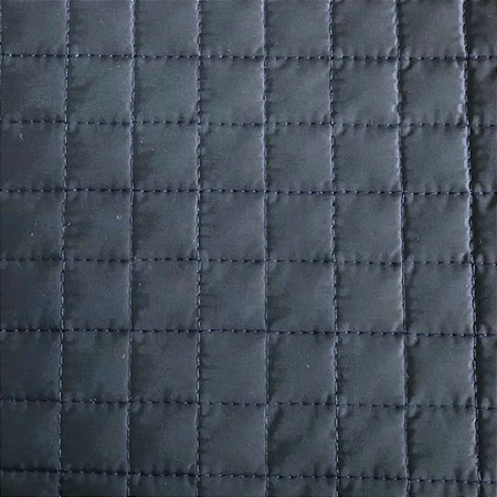 TECIDO MATELASSADO NYLON EMBORRACHADO AZUL MARINHO QUILT QUADRADOS - PREÇO DE 0,50 X 1,45