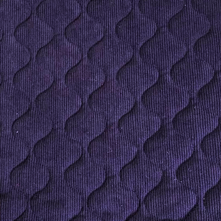 TECIDO MATELASSADO VELUDO COTELE AZUL MARINHO QUILT DUNAS C/ ESPUMA - PREÇO DE 0,50 X 1,40
