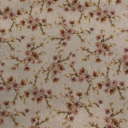 LINHO ESTAMPADO RAMOS FLORAIS - 1000TONS - PREÇO DE 1,0 X 1,35 MT